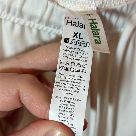 Halara Mid Rise Elastic Waistband Drawstring Pocket Palazzo Flowy Wide Leg Pants - Picture 3 of 7